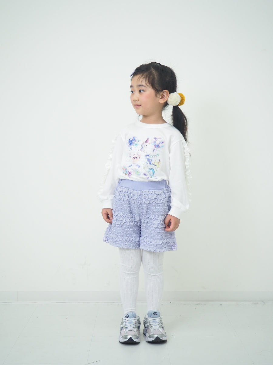 ポコポコボーダージャガード　ショートパンツ