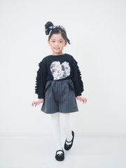 オリジナルねこプリント　袖フリルロングTee☆