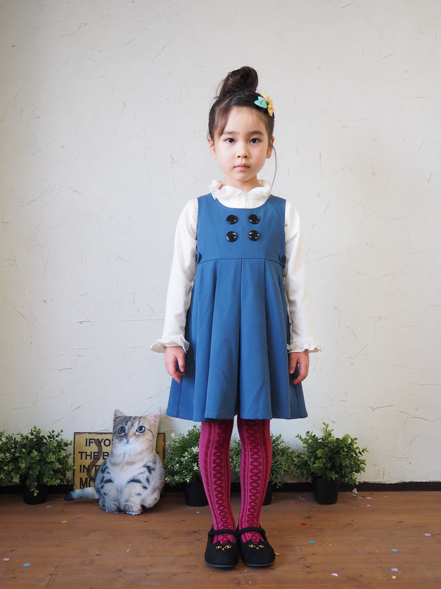 [90~120cm] Ruffled collar T-shirt