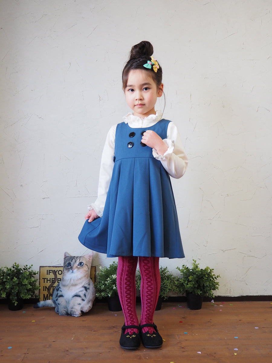 [90~120cm] Ruffled collar T-shirt