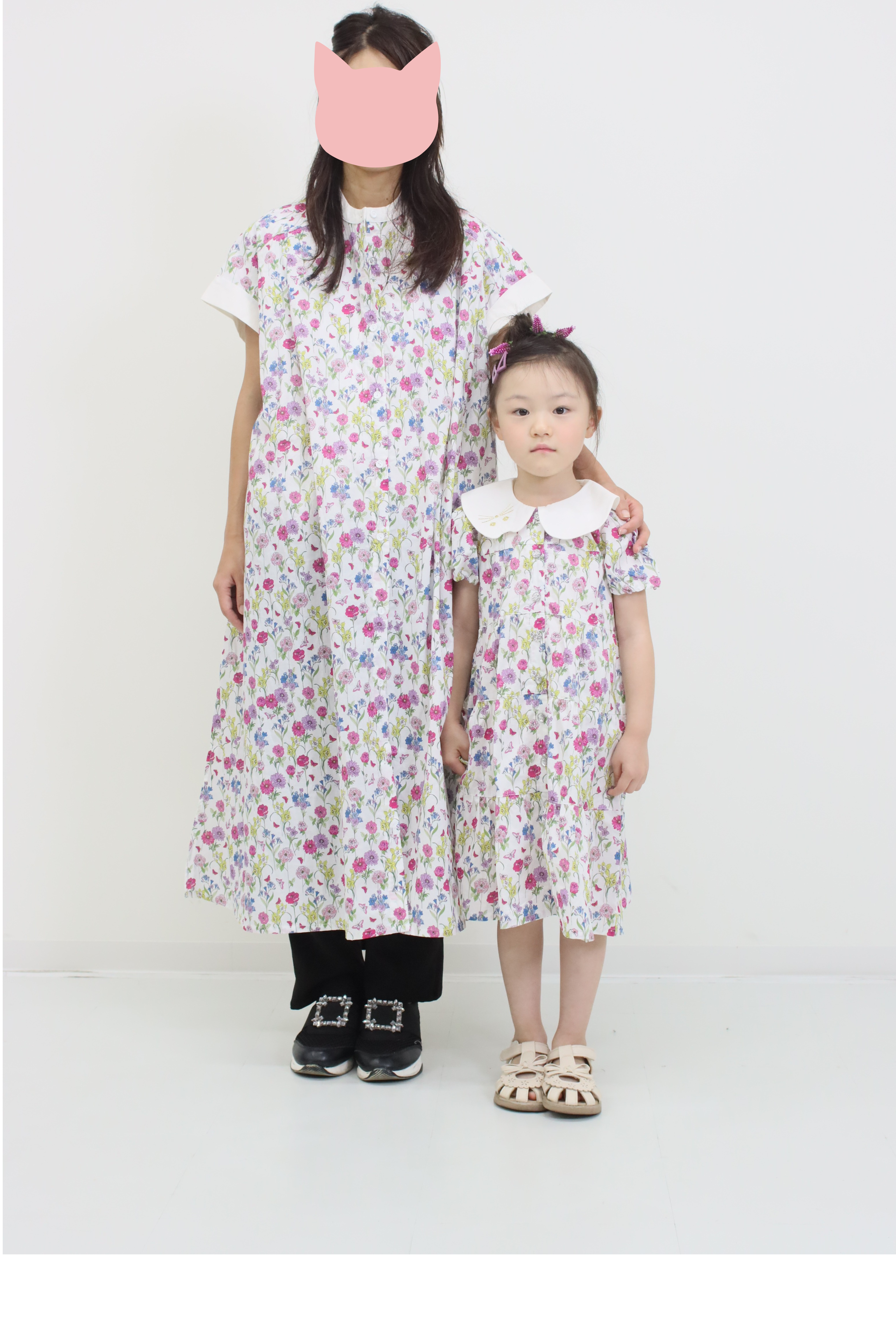 フラワープリント/大人ワンピース