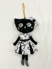 Heart pattern monochrome dress