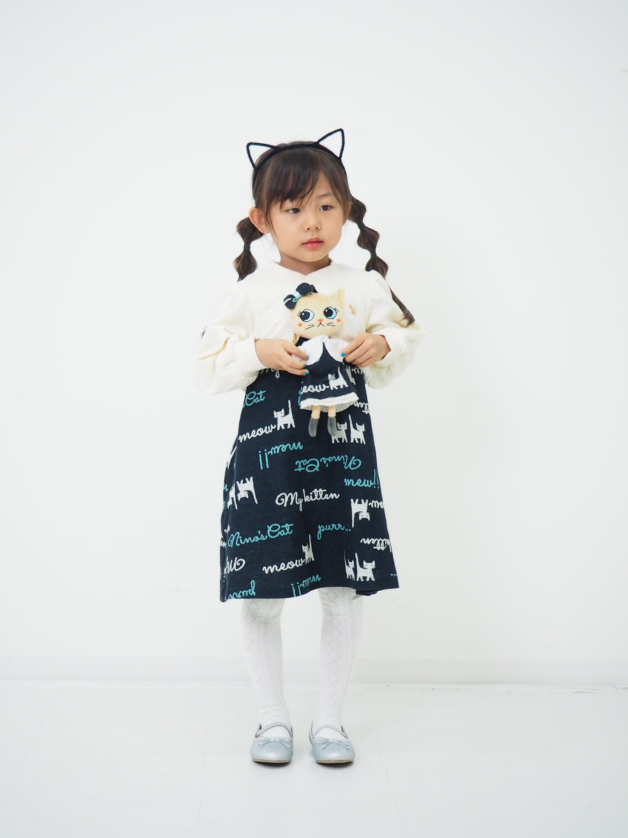ロゴ＆CATジャガード　ボレロワンピース☆