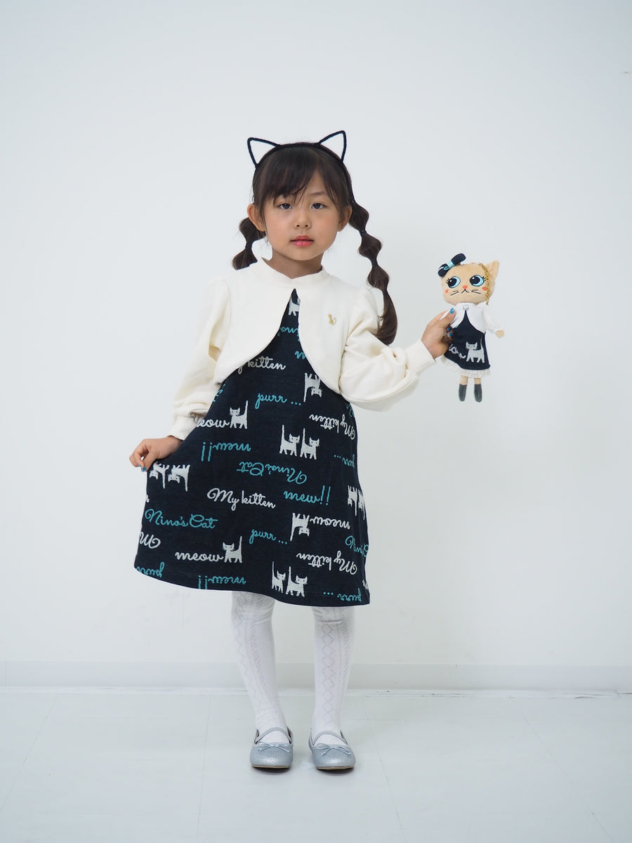 ロゴ＆CATジャガード　ボレロワンピース☆