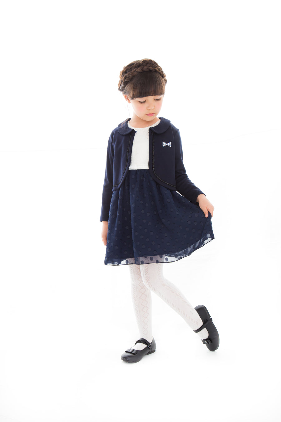 レース＆シフォンワンピース