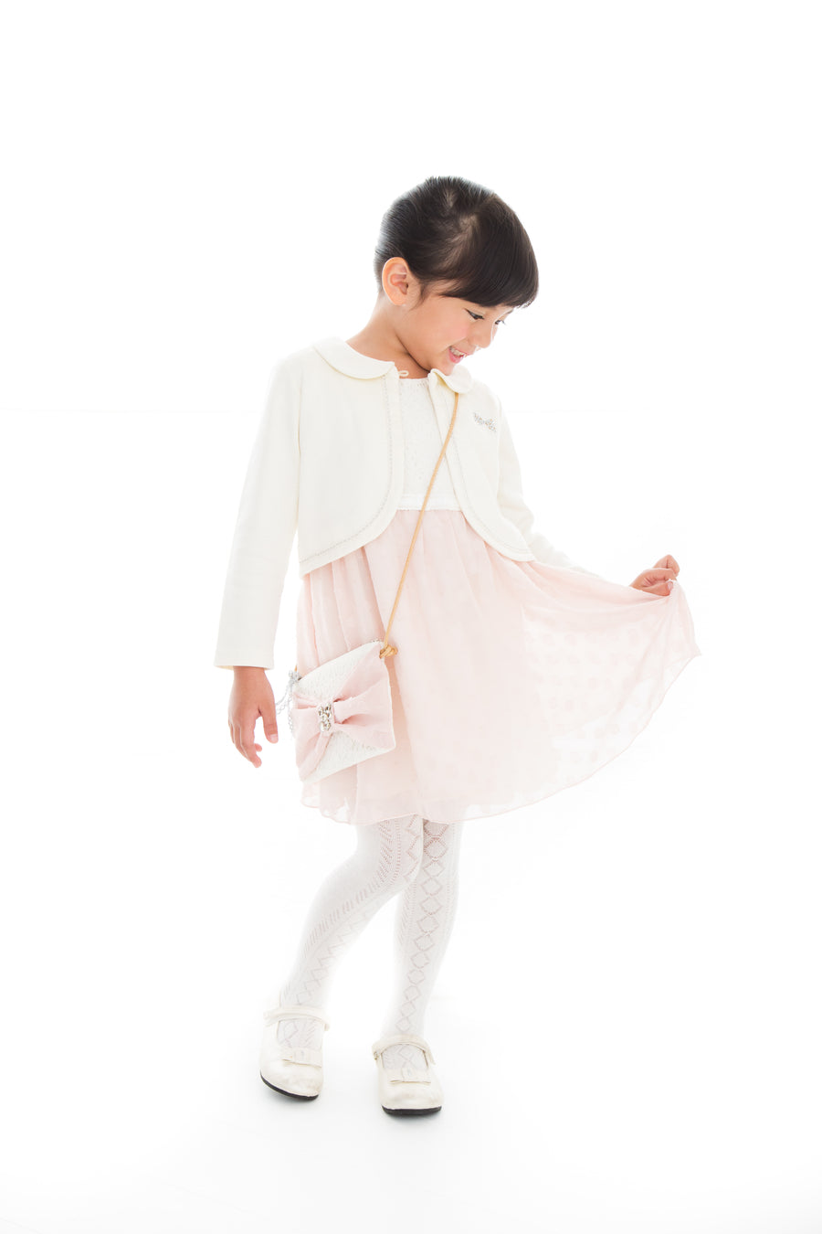 レース＆シフォンワンピース