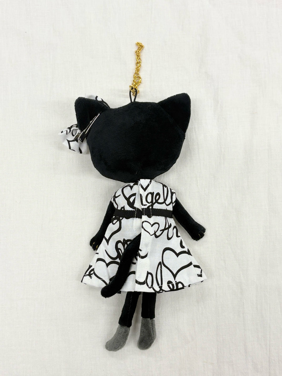 Heart pattern monochrome dress