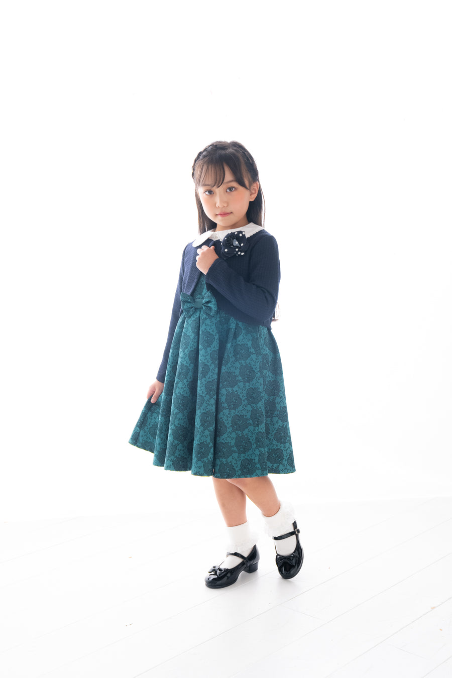 ローズフラワージャガード ワンピース