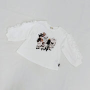 オリジナルねこプリント　袖フリルロングTee☆