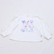 オリジナルねこプリント　袖フリルロングTee☆