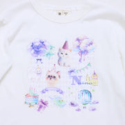 オリジナルねこプリント　袖フリルロングTee☆