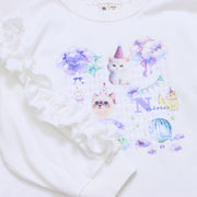 オリジナルねこプリント　袖フリルロングTee☆