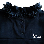 [90~120cm] Ruffled collar T-shirt