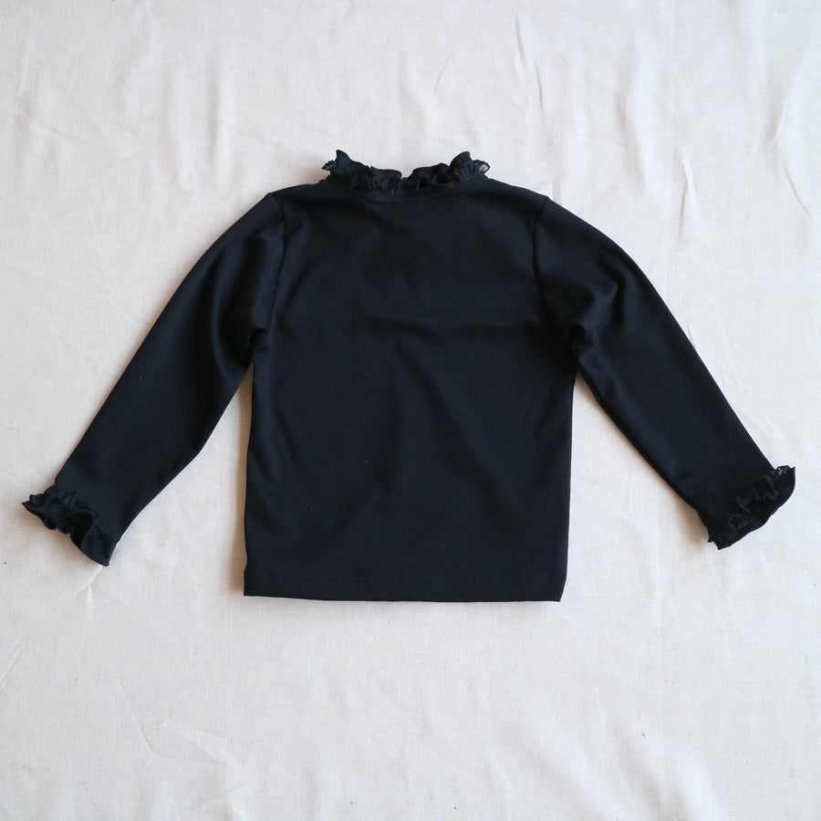 [90~120cm] Ruffled collar T-shirt