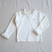[90~120cm] Ruffled collar T-shirt