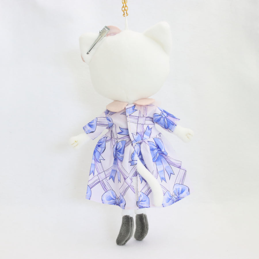 リボンプリント＆フラワープリントワンピース