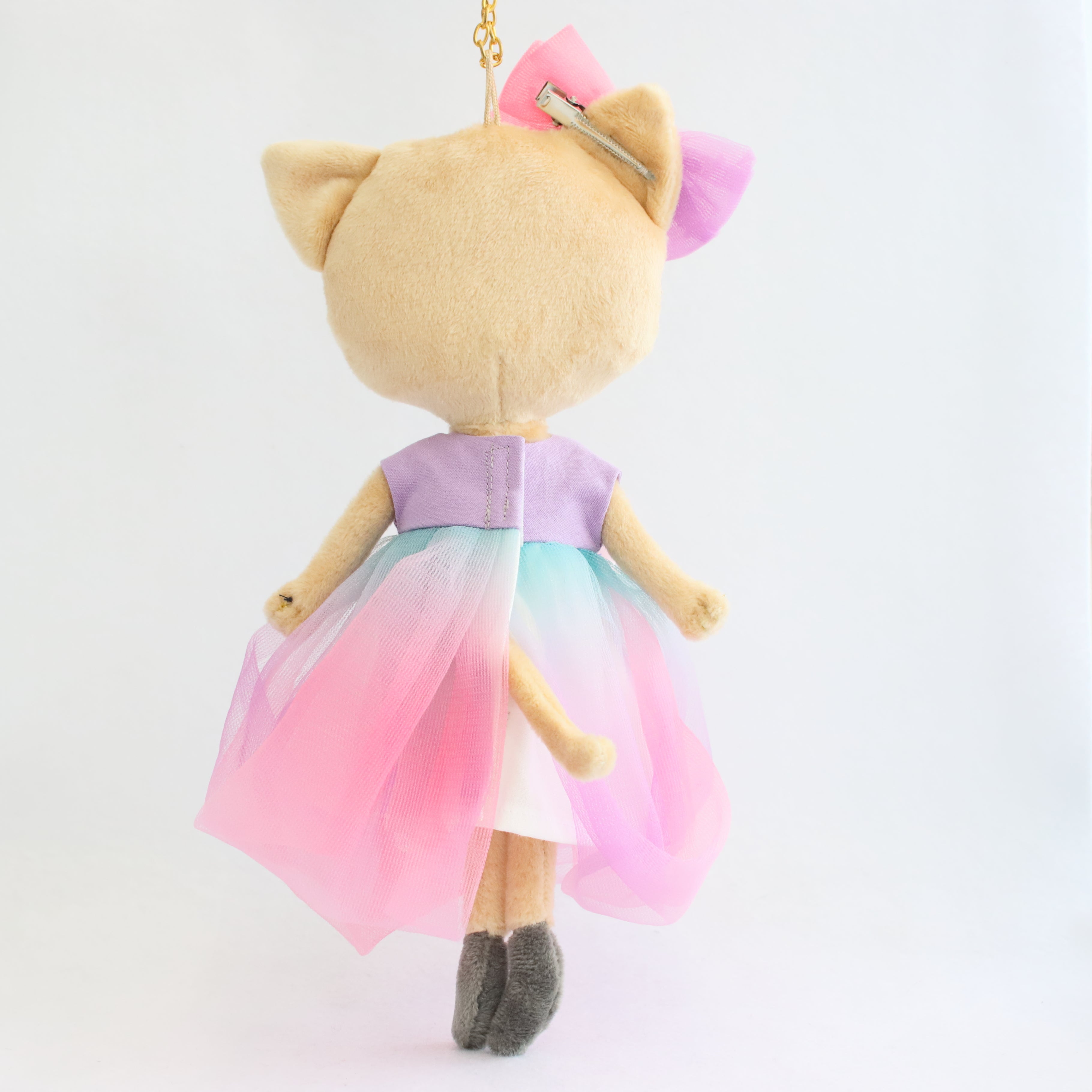 グラデーションチュールのリボンドレス