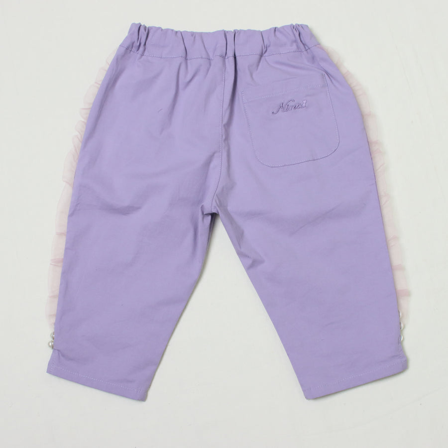 パール釦 6分丈パンツ