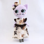 ninoオリジナルブラウンねこプリントワンピース