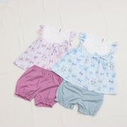 リボンねこオリジナルプリントベビースーツ