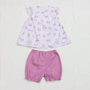 リボンねこオリジナルプリントベビースーツ