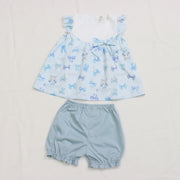 リボンねこオリジナルプリントベビースーツ