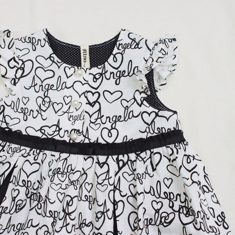 Heart logo print dress