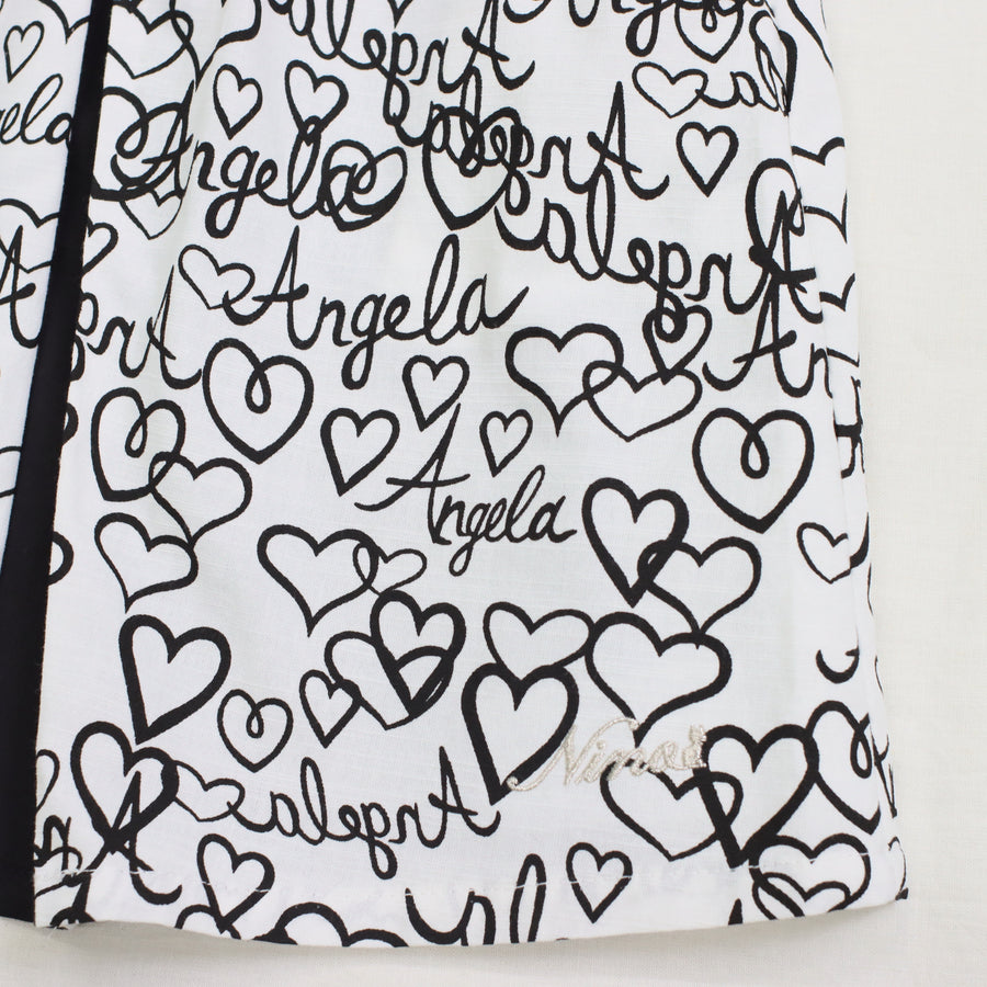 Heart logo print dress