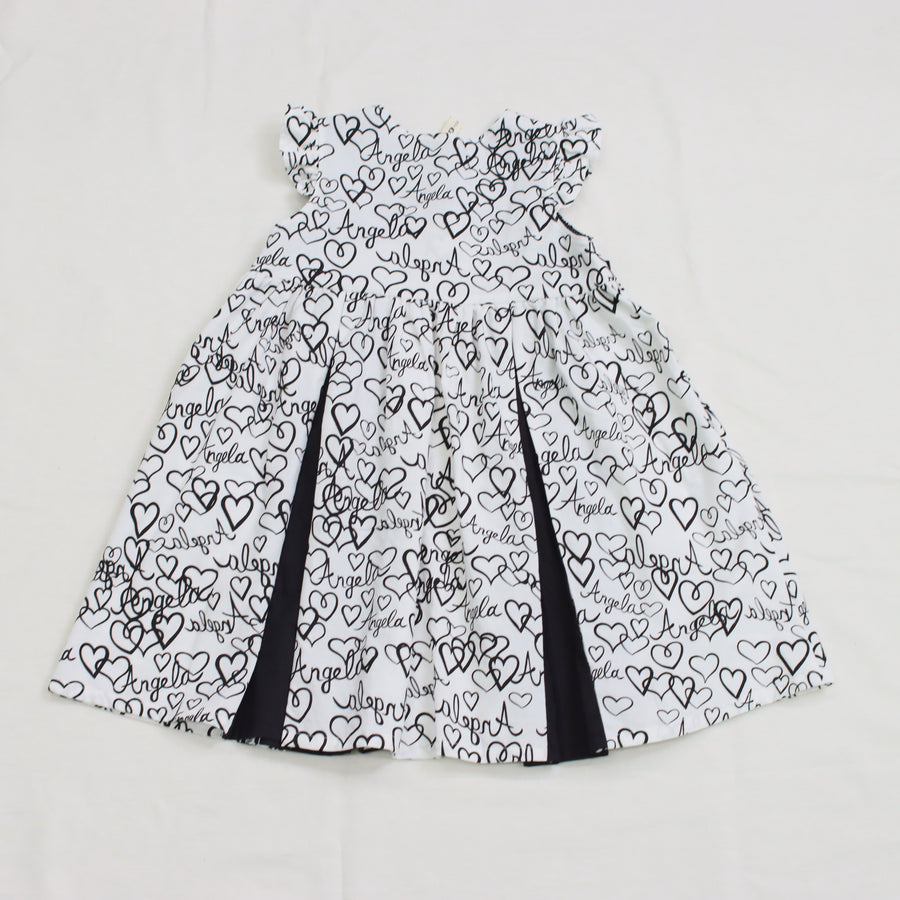 Heart logo print dress