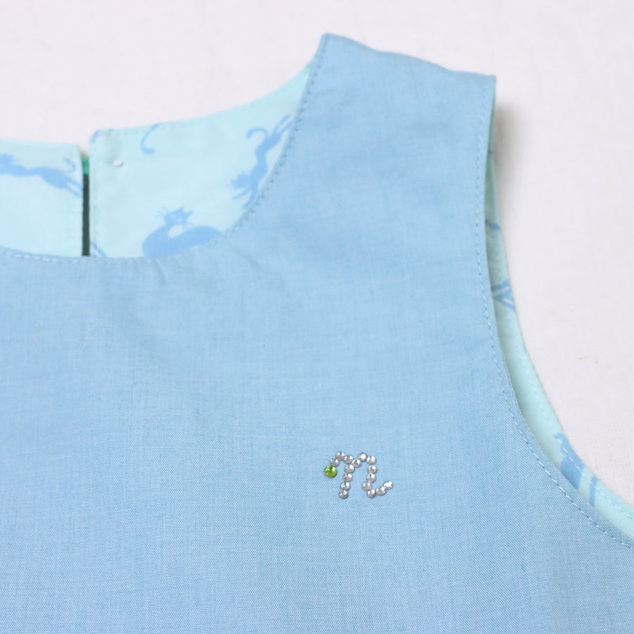 ティアードねこプリントワンピース