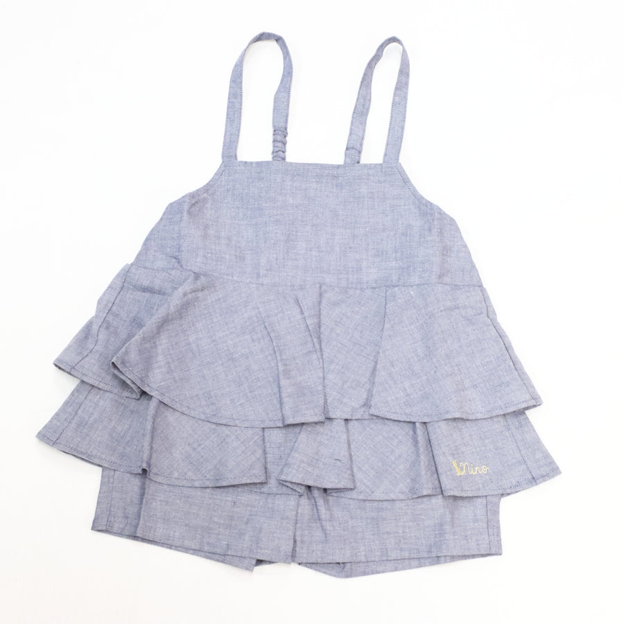 100～120/ペプラムサロペットパンツ