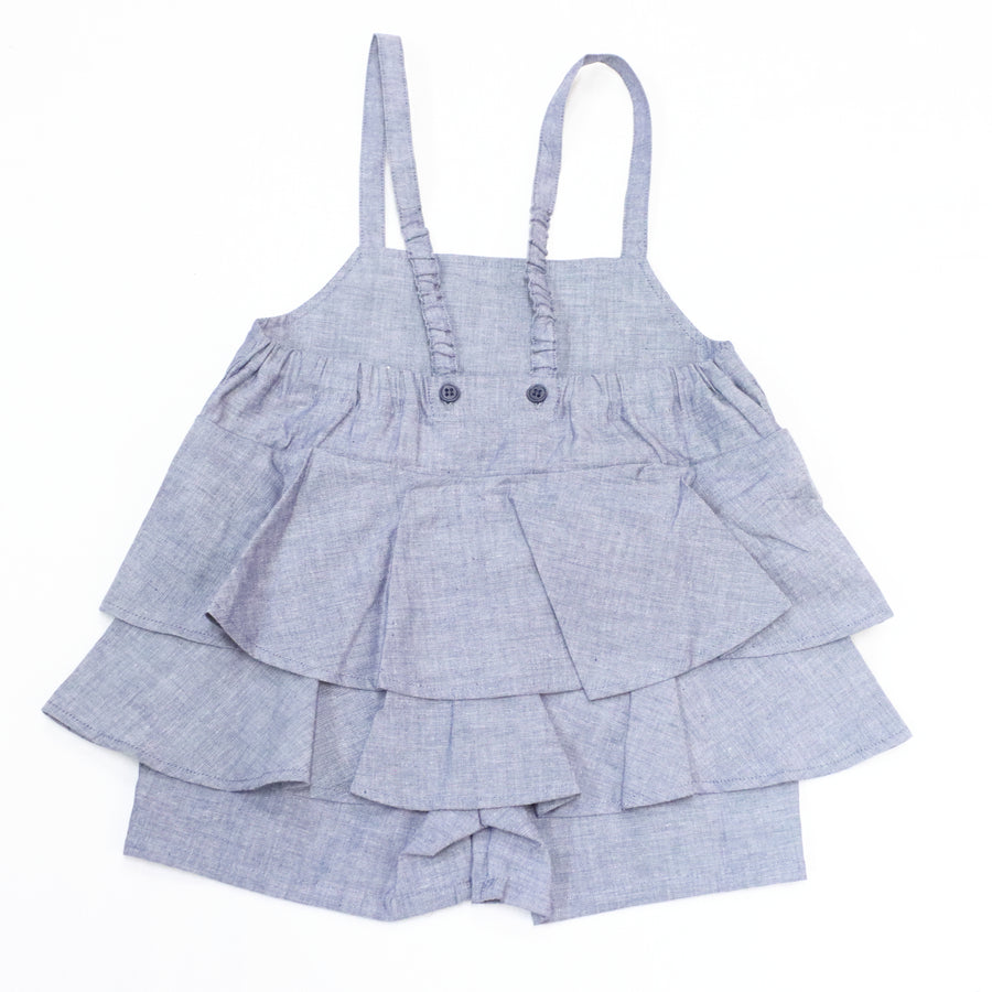 100～120/ペプラムサロペットパンツ