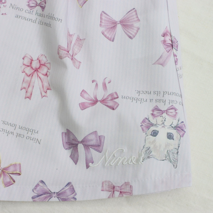 リボンねこオリジナルプリントスカート