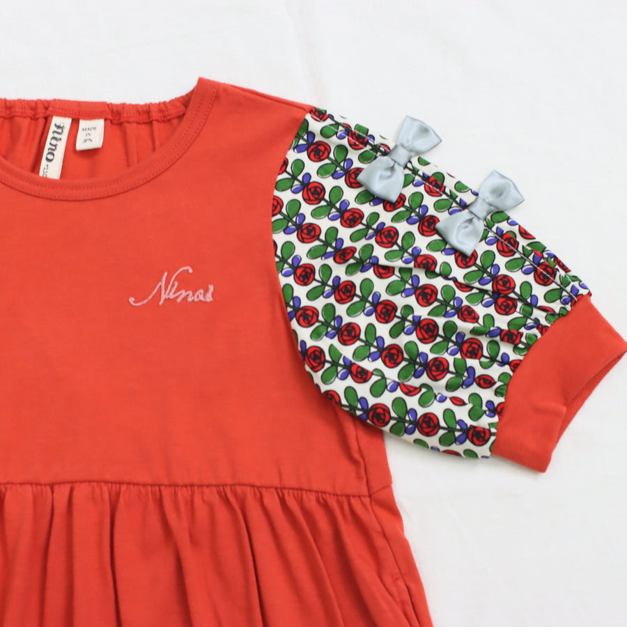 Sleeve flower print dress