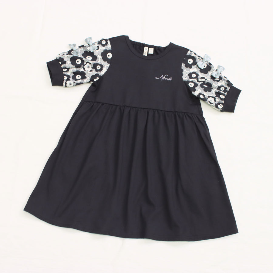 Sleeve flower print dress