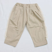 パール釦 6分丈パンツ