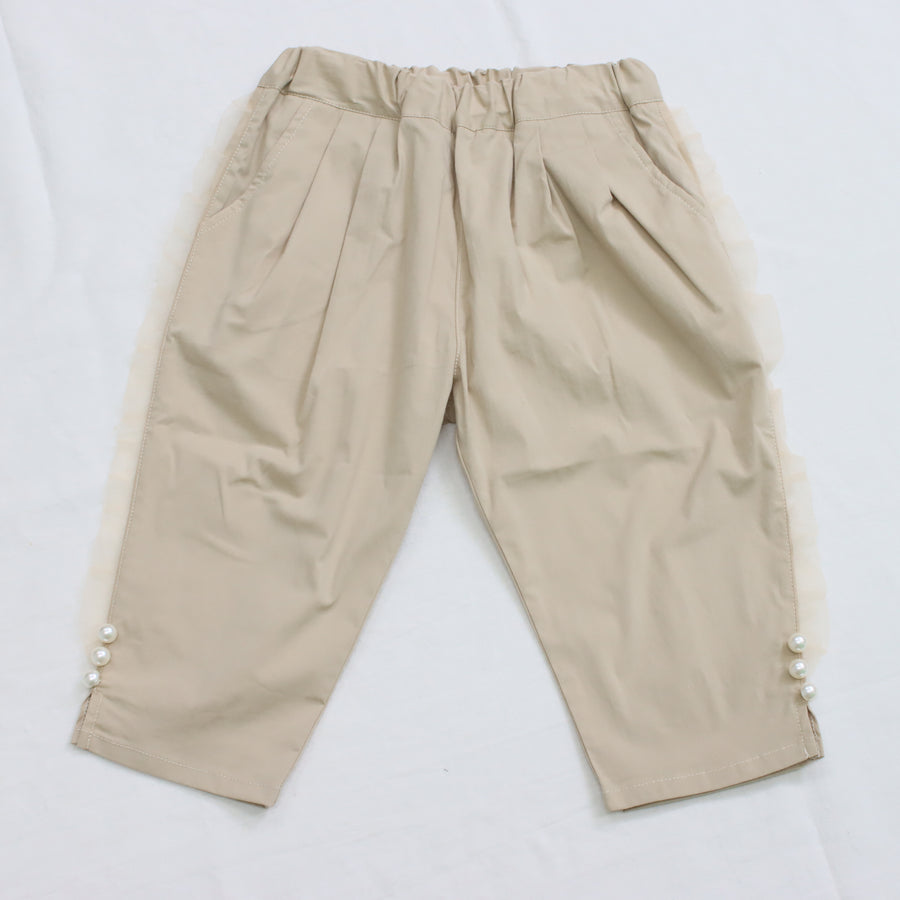 パール釦 6分丈パンツ