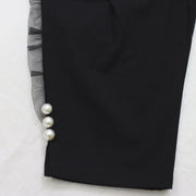 パール釦 6分丈パンツ