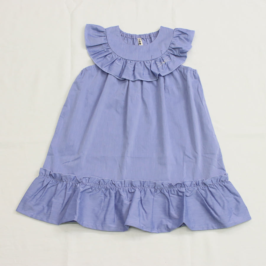 York frill cat embroidery dress