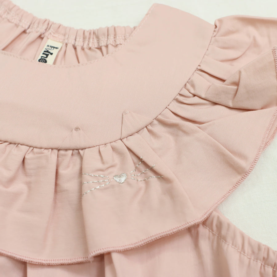 York frill cat embroidery dress