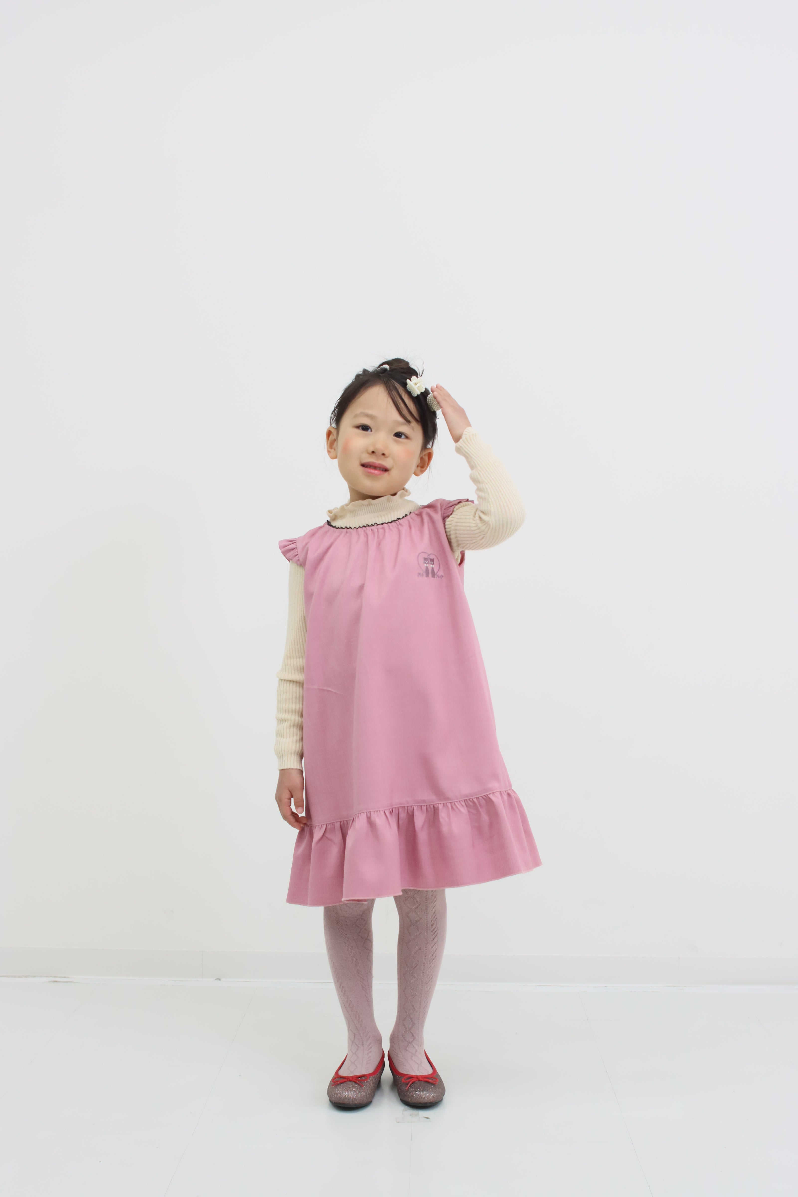 リバーシブルnino刺繍ジャンパースカート