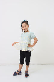 パール釦 6分丈パンツ