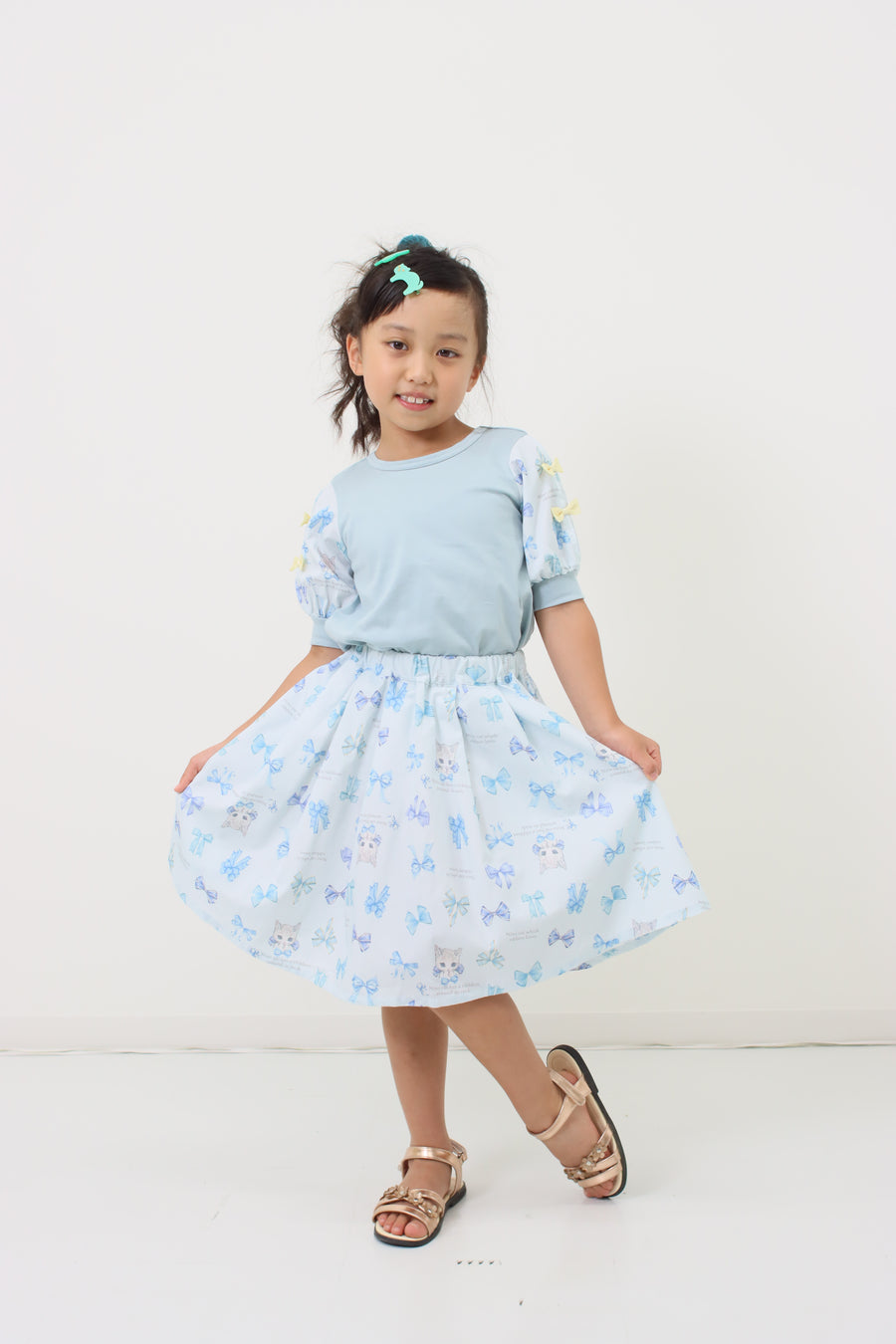 リボンねこオリジナルプリントスカート