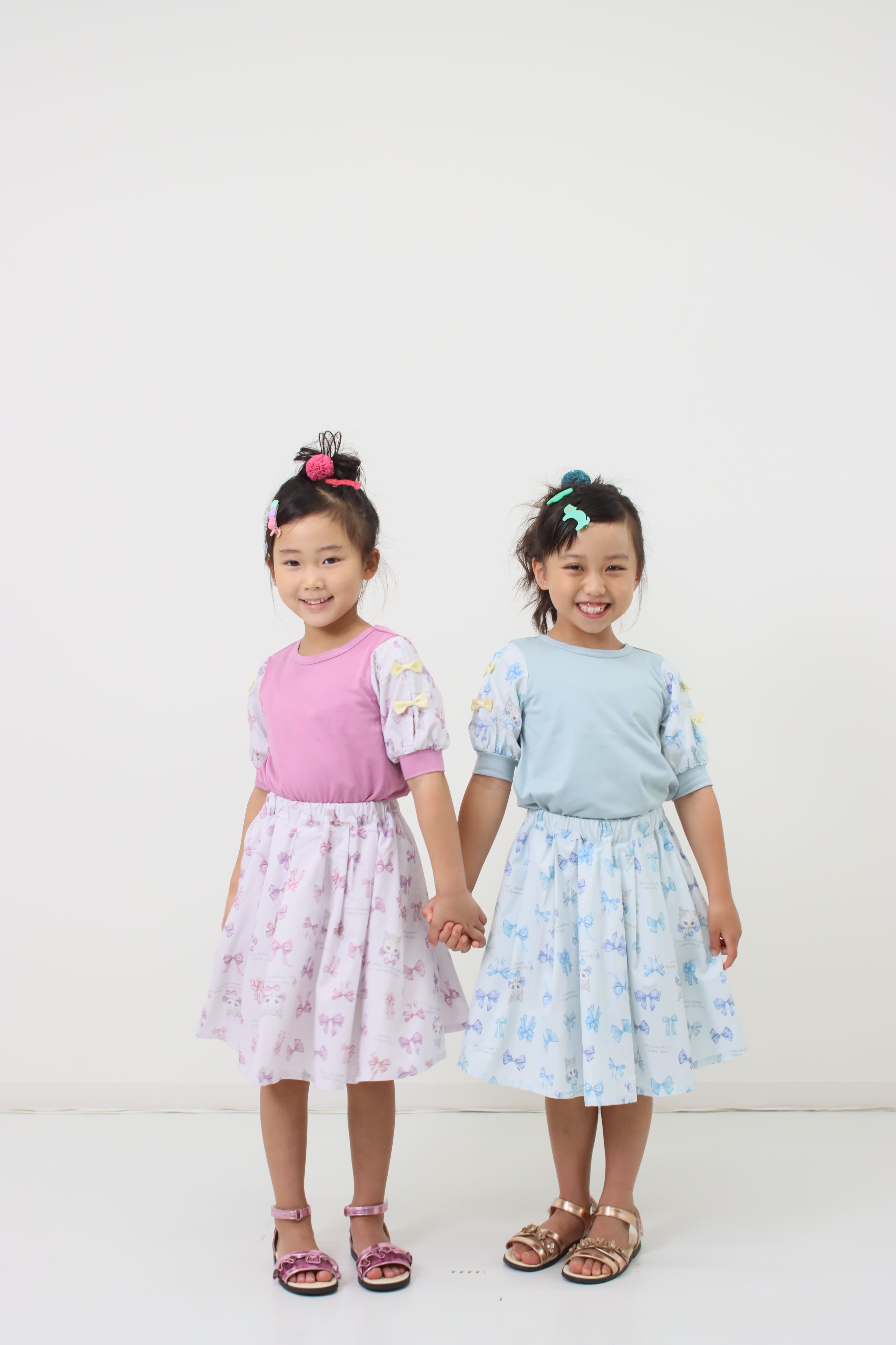 リボンねこオリジナルプリントスカート