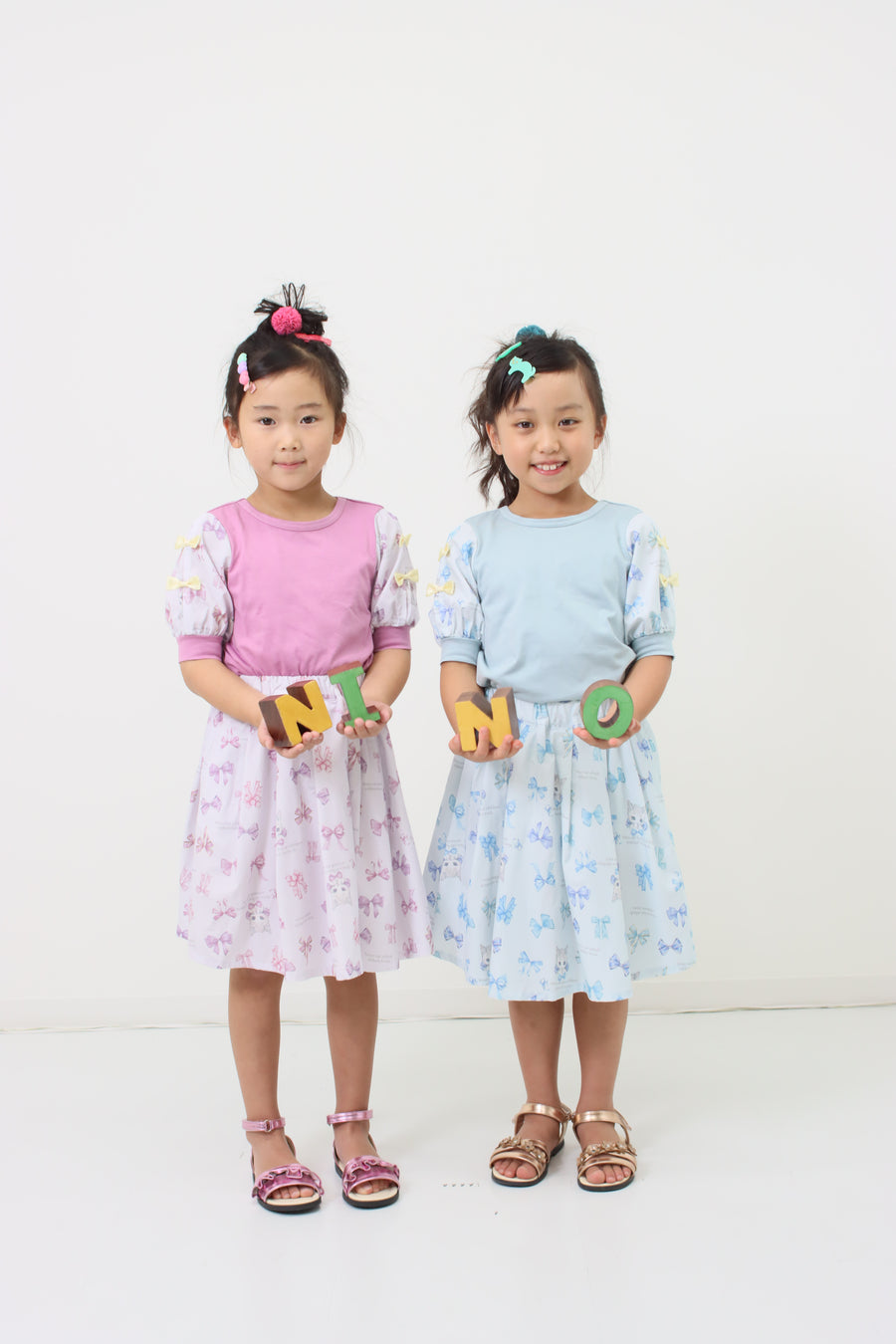 リボンねこオリジナルプリントスカート