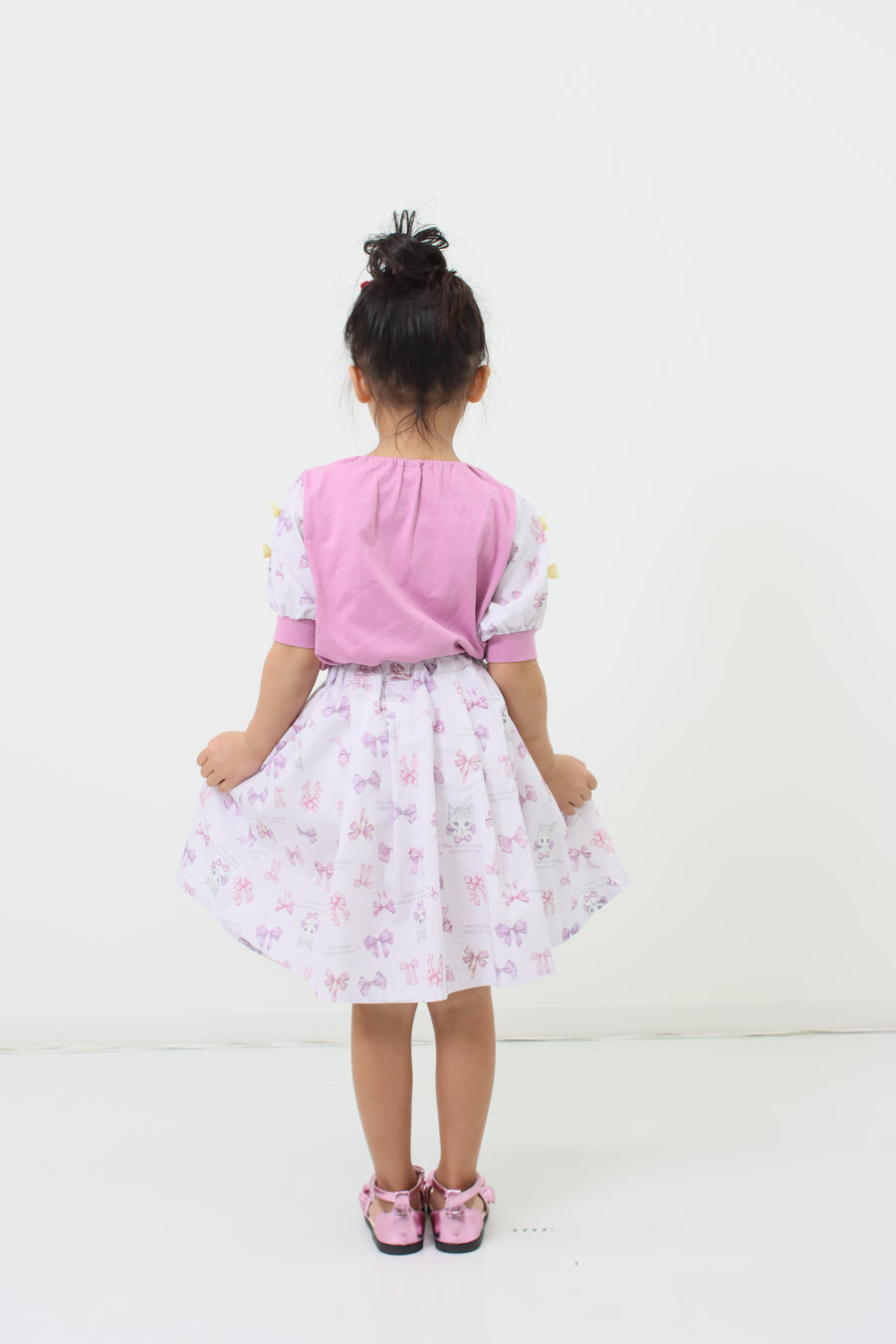 リボンねこオリジナルプリントスカート