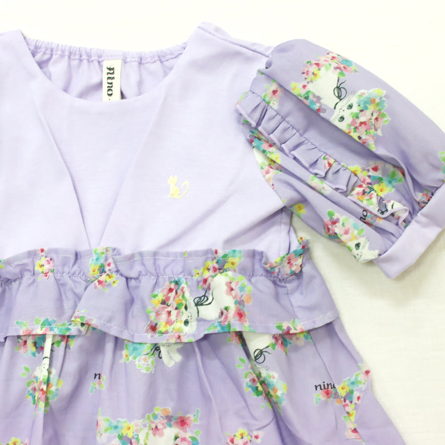 オリジナルはなねこプリントワンピース