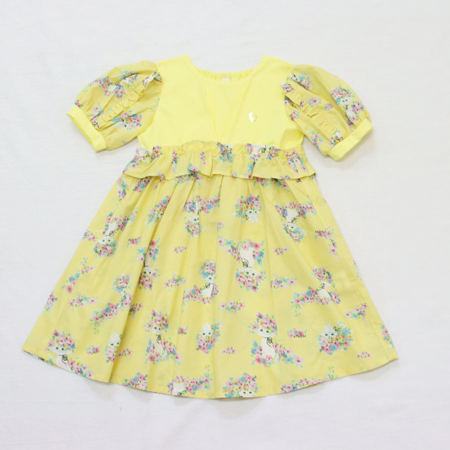 オリジナルはなねこプリントワンピース