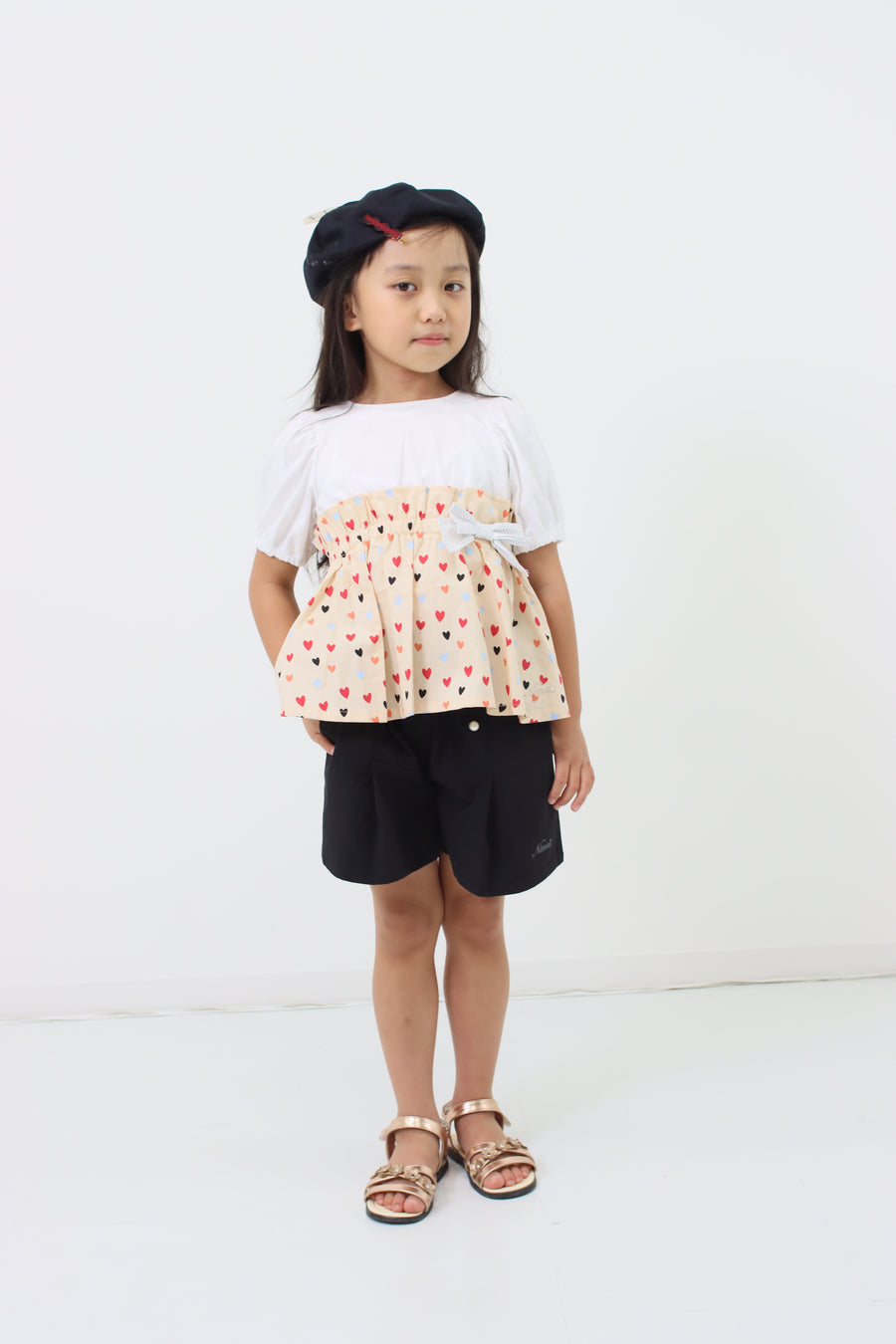 パール釦 ショートパンツ