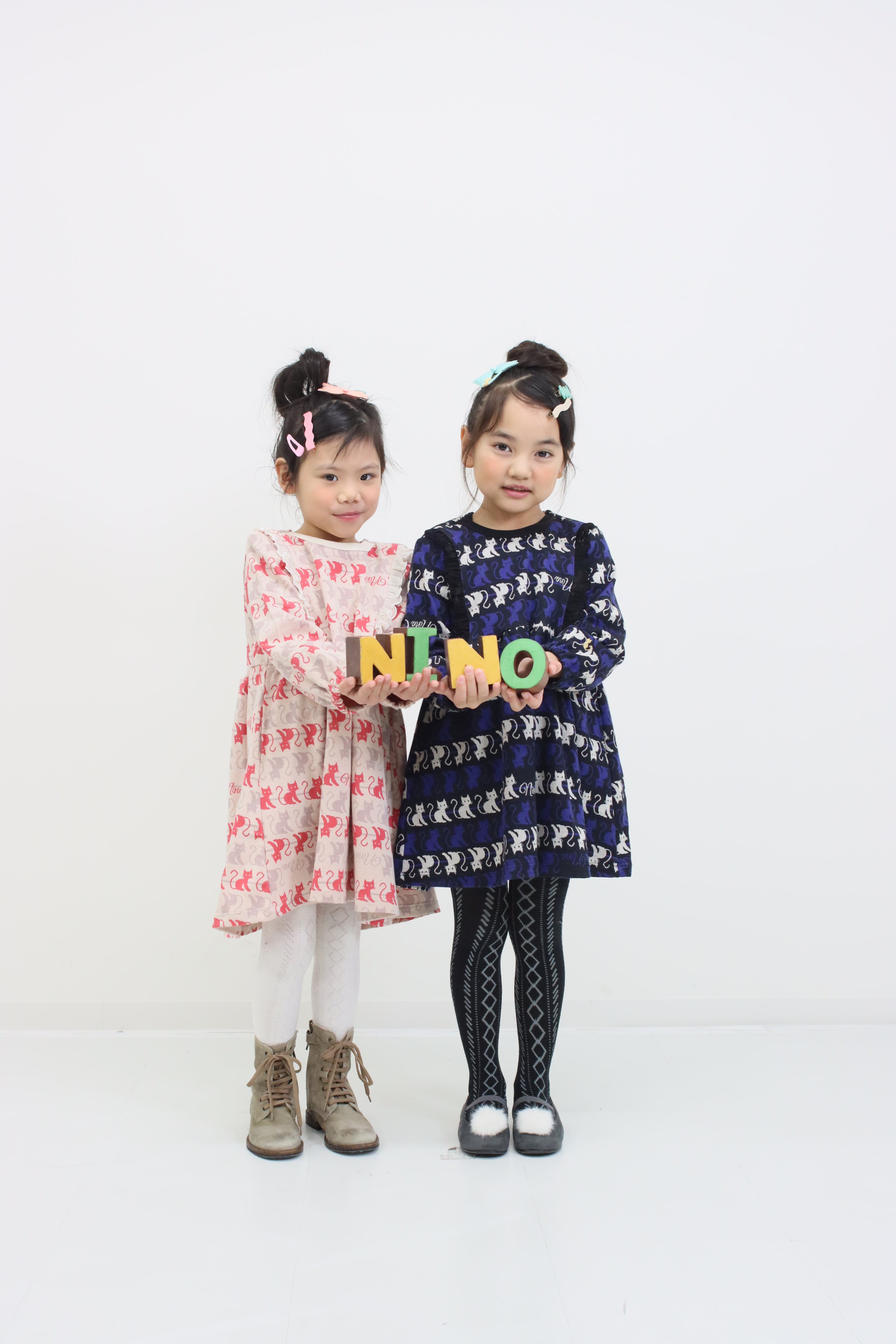nino　ニノ　ワンピース　ねこ ネコ柄切り替えワンピース – nino（ニノ）公式オンライン